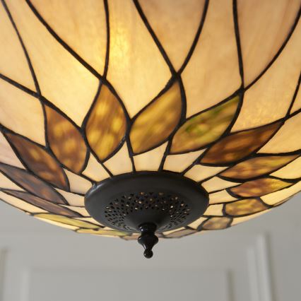 Endon 111872 - Tiffany HUTCHINSON láncos csillár 3xE27/60W/230V, Ø 50 cm