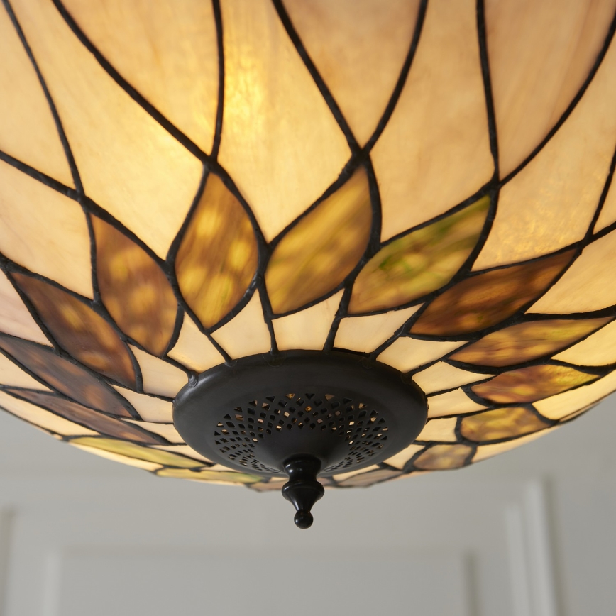 Endon 111872 - Tiffany HUTCHINSON láncos csillár 3xE27/60W/230V, Ø 50 cm