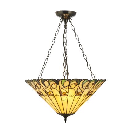 Endon 111881 - Tiffany JAMELIA láncos csillár 3xE27/10W/230V átm. 50 cm