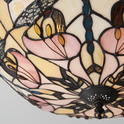 Endon 111892 - Felületre szerelhető Tiffany csillár ASHTON 3xE27/10W/230V átm. 45 cm