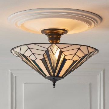 Endon 111895 - Tiffany ASTORIA felületre szerelhető csillár, 3xE27/10W/230V, Ø 48 cm