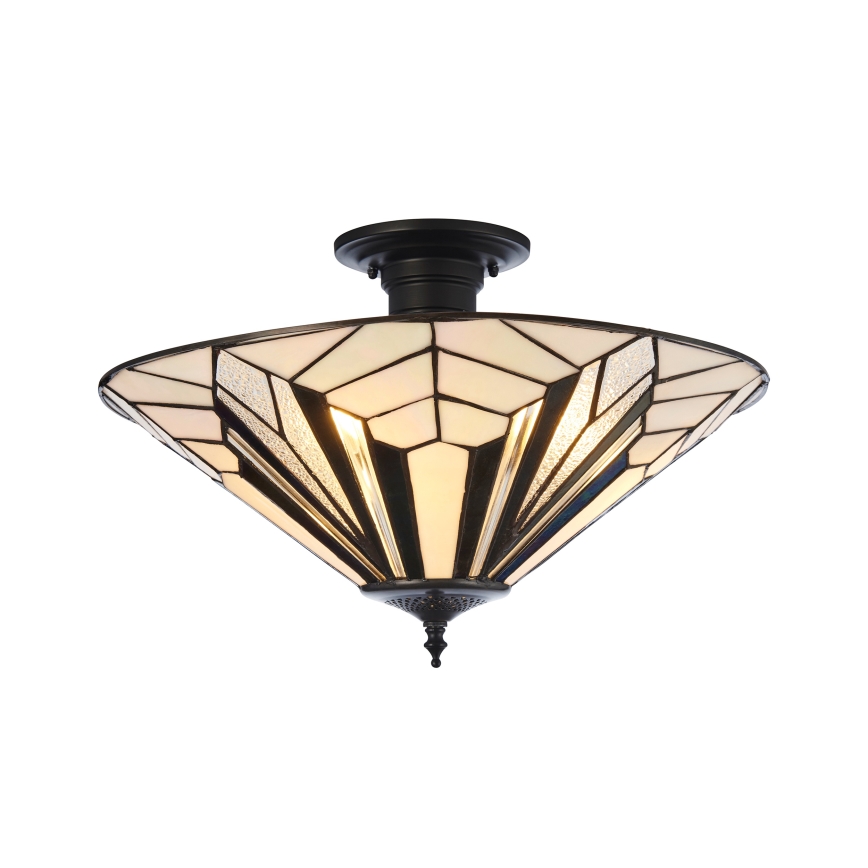 Endon 111895 - Tiffany ASTORIA felületre szerelhető csillár, 3xE27/10W/230V, Ø 48 cm