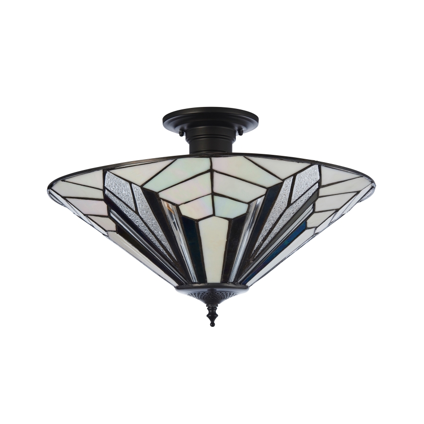 Endon 111895 - Tiffany ASTORIA felületre szerelhető csillár, 3xE27/10W/230V, Ø 48 cm