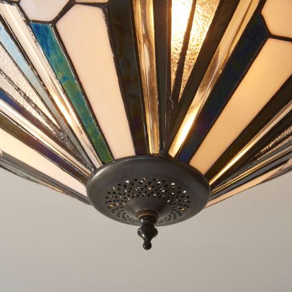 Endon 111895 - Tiffany ASTORIA felületre szerelhető csillár, 3xE27/10W/230V, Ø 48 cm