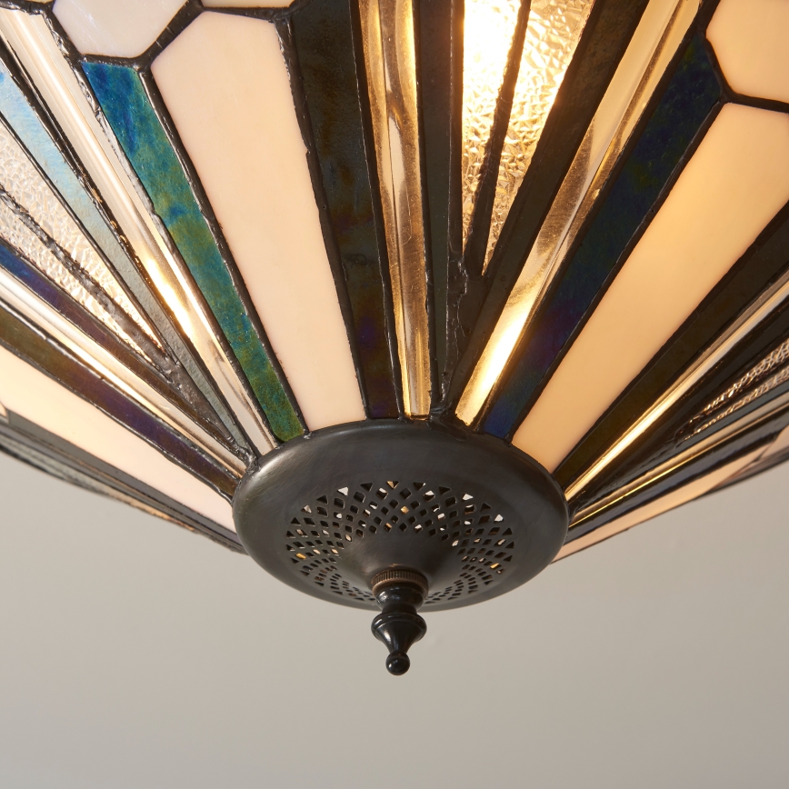 Endon 111895 - Tiffany ASTORIA felületre szerelhető csillár, 3xE27/10W/230V, Ø 48 cm