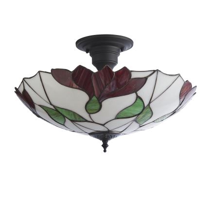Endon 111896 - Tiffany BOTANICA felületre szerelhető csillár, 3×E27/10W/230V, átmérő 45 cm