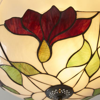 Endon 111896 - Tiffany BOTANICA felületre szerelhető csillár, 3×E27/10W/230V, átmérő 45 cm