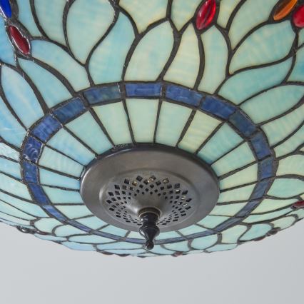 Endon 111899 - Elegáns Tiffany DRAGONFLY mennyezeti lámpa, 3xE27/10W/230V, átmérő 50 cm