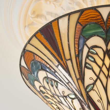 Endon 111905 - Tiffany HECTOR felületre szerelhető csillár 3xE27/10W/230V, átm. 40 cm
