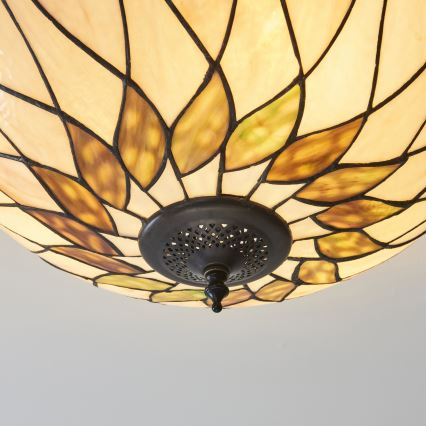 Endon 111906 - Felületre szerelt Tiffany csillár HUTCHINSON 3xE27/10W/230V átm. 50 cm