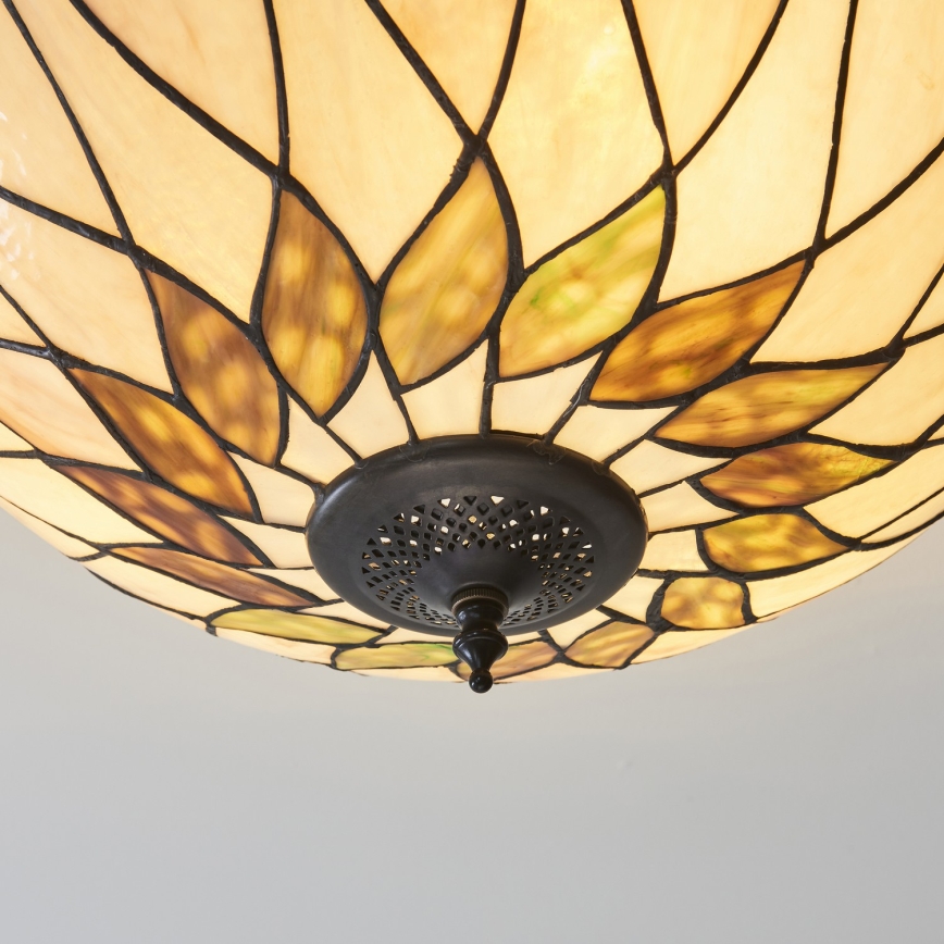 Endon 111906 - Felületre szerelt Tiffany csillár HUTCHINSON 3xE27/10W/230V átm. 50 cm