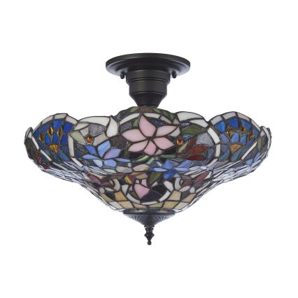 Endon 111915 - Felületre szerelhető Tiffany SULLIVAN 3xE27/10W/230V átmérő 40 cm
