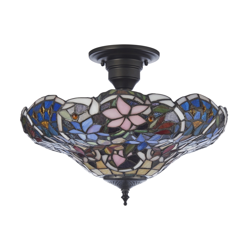 Endon 111915 - Felületre szerelhető Tiffany SULLIVAN 3xE27/10W/230V átmérő 40 cm