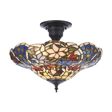 Endon 111915 - Felületre szerelhető Tiffany SULLIVAN 3xE27/10W/230V átmérő 40 cm
