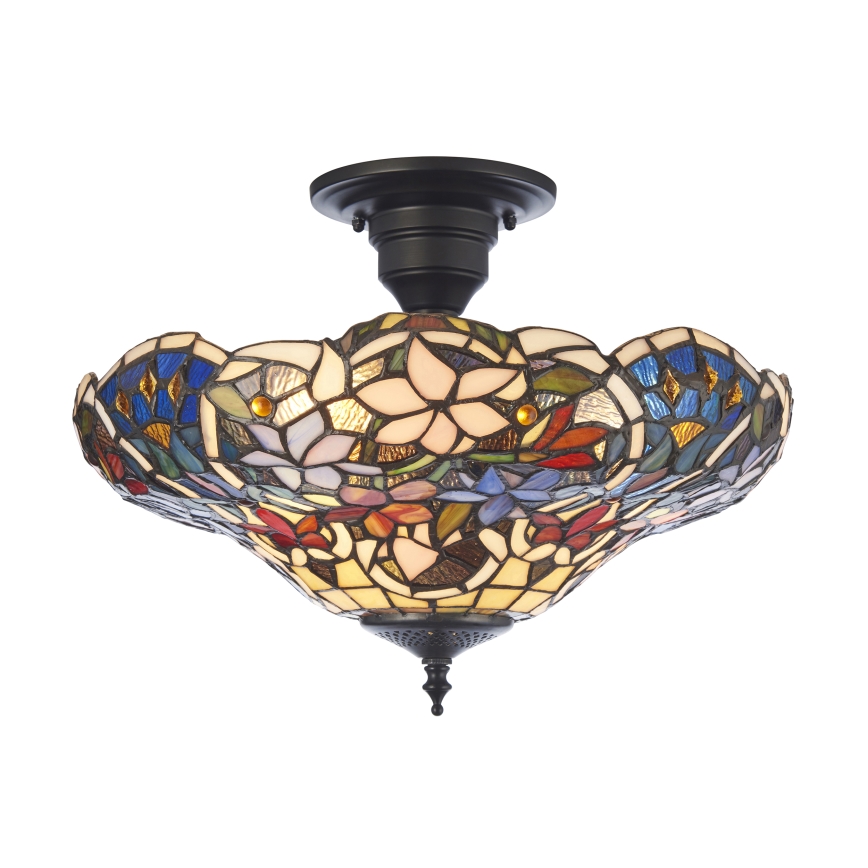 Endon 111915 - Felületre szerelhető Tiffany SULLIVAN 3xE27/10W/230V átmérő 40 cm