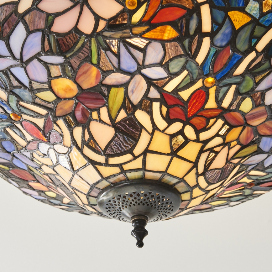 Endon 111915 - Felületre szerelhető Tiffany SULLIVAN 3xE27/10W/230V átmérő 40 cm