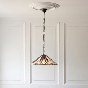 Endon 111922 - Tiffany ASTORIA láncra függesztett csillár 3xE27/10W/230V, átmérő 48 cm