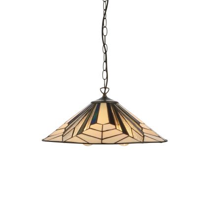 Endon 111922 - Tiffany ASTORIA láncra függesztett csillár 3xE27/10W/230V, átmérő 48 cm