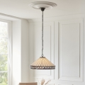 Endon 111961 - Tiffany FARGO láncos csillár, 3xE27/10W/230V, átmérő 50 cm