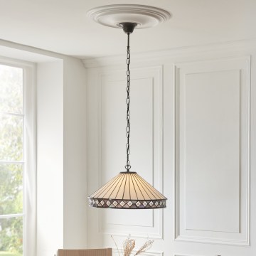 Endon 111961 - Tiffany FARGO láncos csillár, 3xE27/10W/230V, átmérő 50 cm