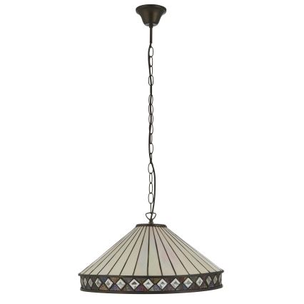 Endon 111961 - Tiffany FARGO láncos csillár, 3xE27/10W/230V, átmérő 50 cm