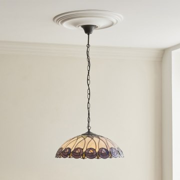 Endon 111985 - Láncos Tiffany csillár HUTCHINSON 3xE27/10W/230V átm. 50 cm