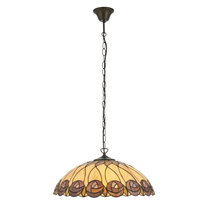 Endon 111985 - Láncos Tiffany csillár HUTCHINSON 3xE27/10W/230V átm. 50 cm