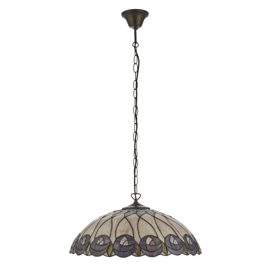 Endon 111985 - Láncos Tiffany csillár HUTCHINSON 3xE27/10W/230V átm. 50 cm