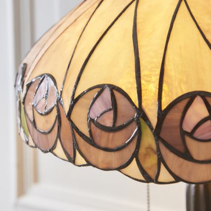 Endon 112184 - Tiffany HUTCHINSON asztali lámpa 2xE27/10W/230V, átm. 40 cm