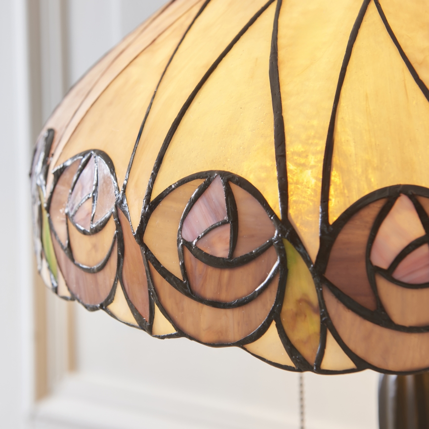 Endon 112184 - Tiffany HUTCHINSON asztali lámpa 2xE27/10W/230V, átm. 40 cm