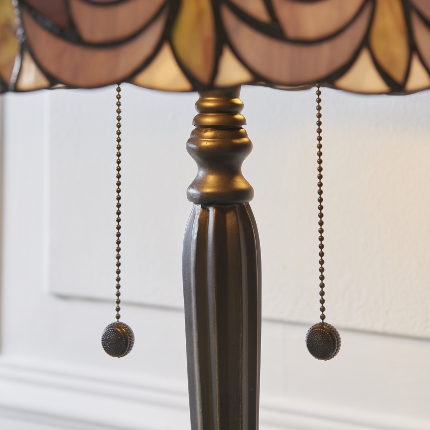 Endon 112184 - Tiffany HUTCHINSON asztali lámpa 2xE27/10W/230V, átm. 40 cm
