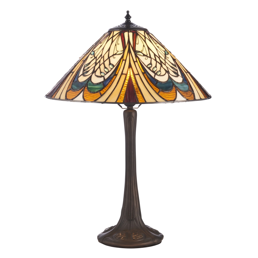 Endon 112185 - Tiffany HECTOR asztali lámpa 1xE27/10W/230V átm. 40 cm