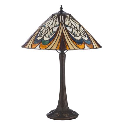 Endon 112185 - Tiffany HECTOR asztali lámpa 1xE27/10W/230V átm. 40 cm