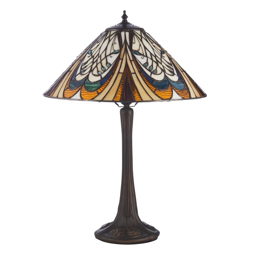 Endon 112185 - Tiffany HECTOR asztali lámpa 1xE27/10W/230V átm. 40 cm