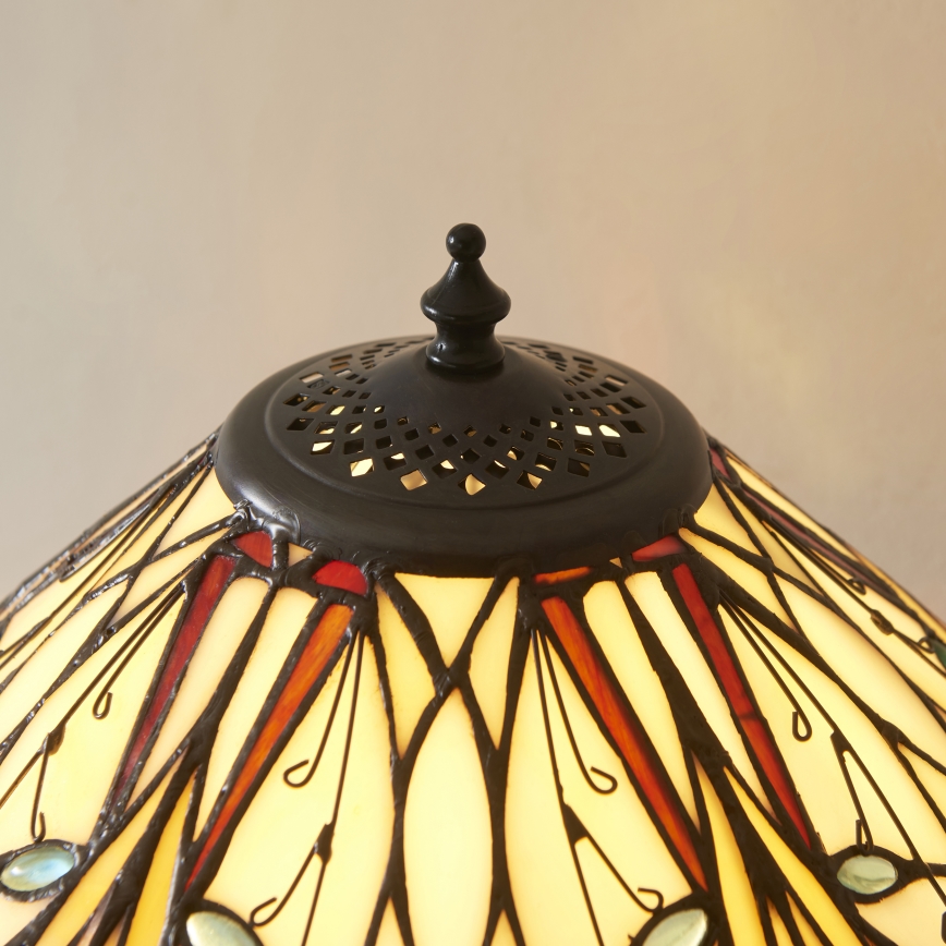 Endon 112185 - Tiffany HECTOR asztali lámpa 1xE27/10W/230V átm. 40 cm