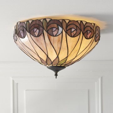 Endon 112188 - Tiffany HUTCHINSON mennyezeti lámpatest 2xE27/60W/230V, átm. 40 cm