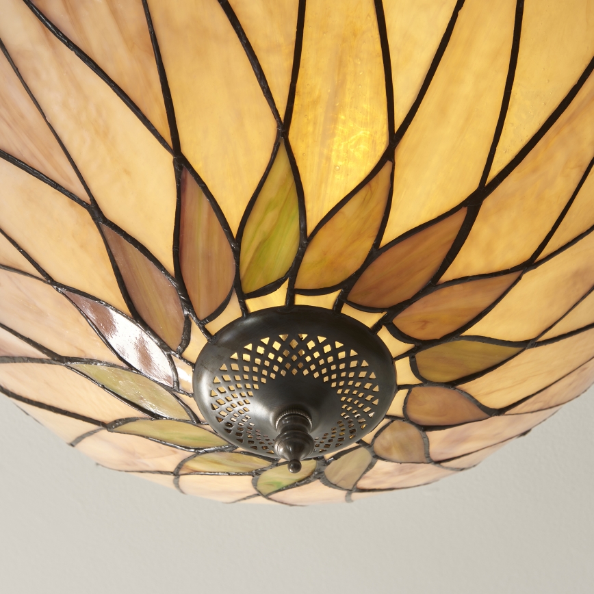 Endon 112188 - Tiffany HUTCHINSON mennyezeti lámpatest 2xE27/60W/230V, átm. 40 cm