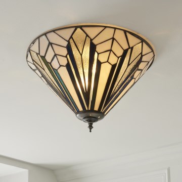 Endon 112191 - Tiffany ASTORIA mennyezeti lámpa, 2xE27/60W/230V, átmérő 40 cm