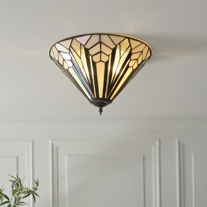 Endon 112191 - Tiffany ASTORIA mennyezeti lámpa, 2xE27/60W/230V, átmérő 40 cm