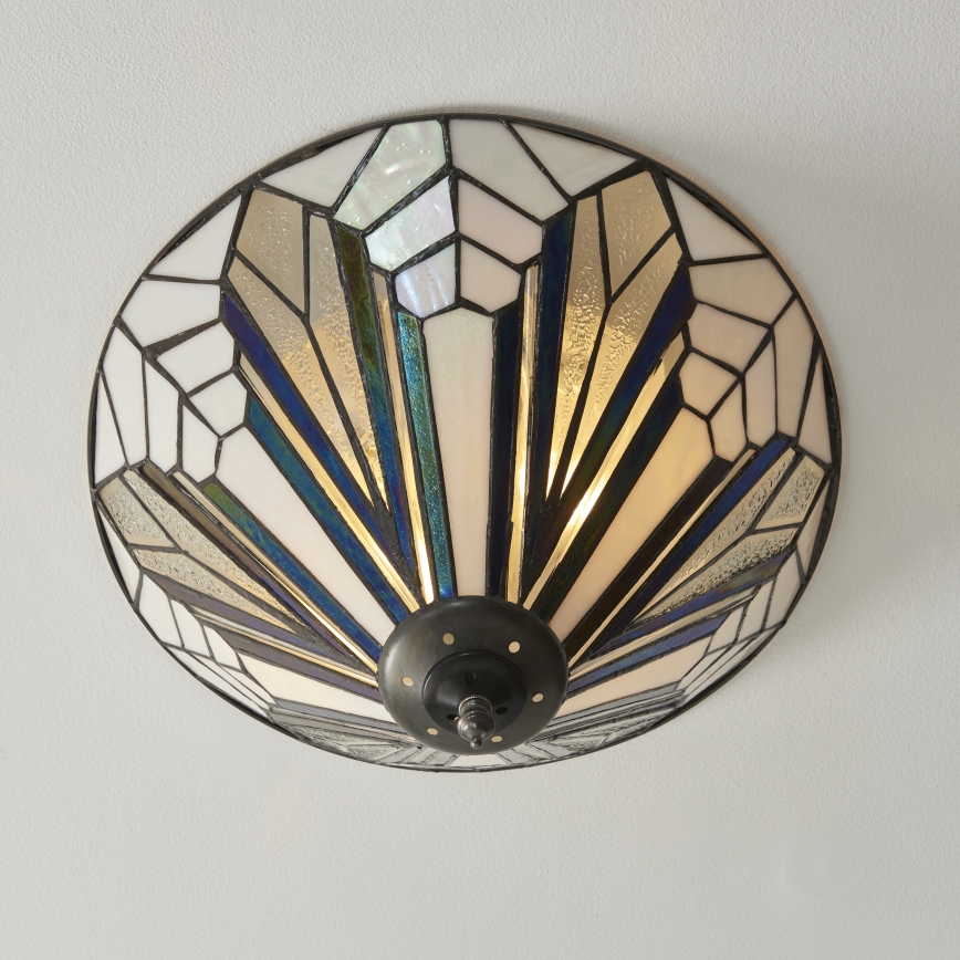 Endon 112191 - Tiffany ASTORIA mennyezeti lámpa, 2xE27/60W/230V, átmérő 40 cm