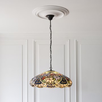Endon 112193 - Tiffany SULLIVAN láncos csillár 3xE27/60W/230V, átmérő 57 cm