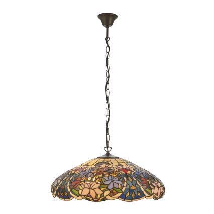 Endon 112193 - Tiffany SULLIVAN láncos csillár 3xE27/60W/230V, átmérő 57 cm