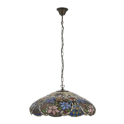 Endon 112193 - Tiffany SULLIVAN láncos csillár 3xE27/60W/230V, átmérő 57 cm