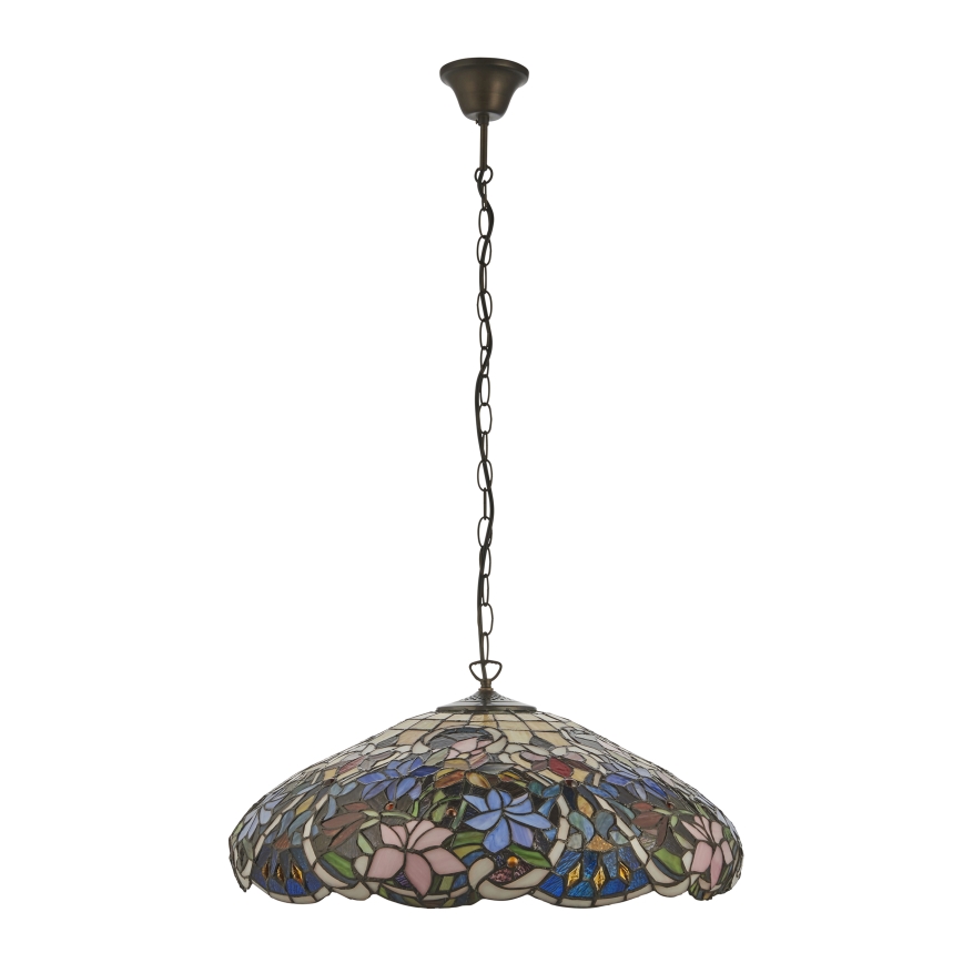 Endon 112193 - Tiffany SULLIVAN láncos csillár 3xE27/60W/230V, átmérő 57 cm