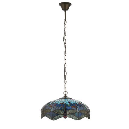 Endon 112195 - Tiffany DRAGONFLY láncos csillár 1xE27/60W/230V, átmérő 41 cm