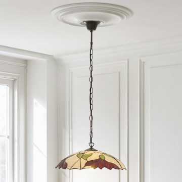 Endon 112246 - Tiffany BOTANICA láncos csillár 1xE27/60W/230V átm. 45 cm