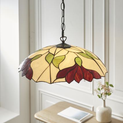 Endon 112246 - Tiffany BOTANICA láncos csillár 1xE27/60W/230V átm. 45 cm