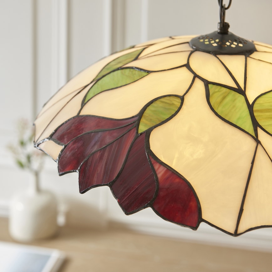 Endon 112246 - Tiffany BOTANICA láncos csillár 1xE27/60W/230V átm. 45 cm