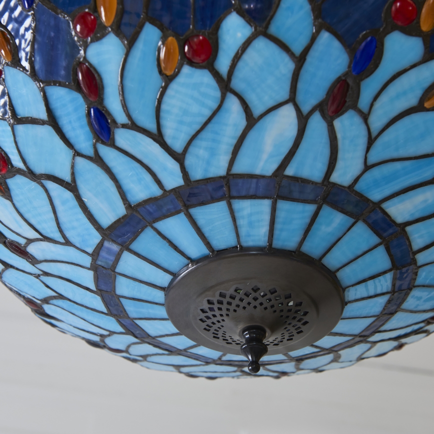 Endon 112250 - Láncon függő Tiffany DRAGONFLY csillár 3xE27/60W/230V átm. 50 cm