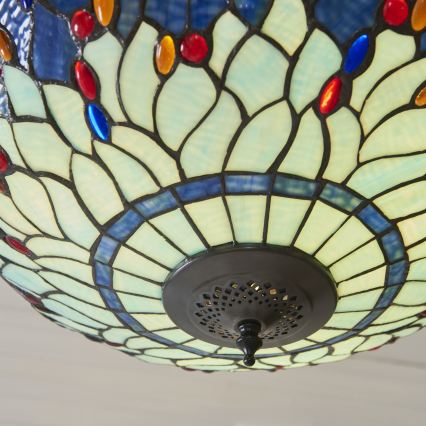Endon 112250 - Láncon függő Tiffany DRAGONFLY csillár 3xE27/60W/230V átm. 50 cm